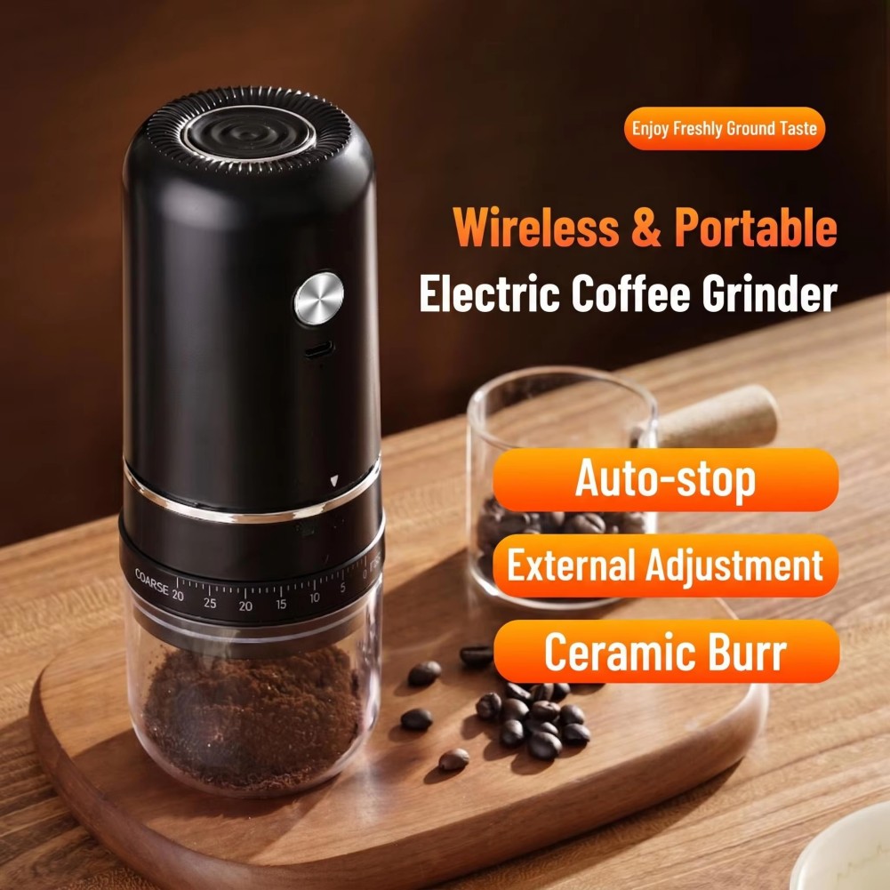 Burr Hand Grinder - Electric Coffee Bean Grinder Conical Burr