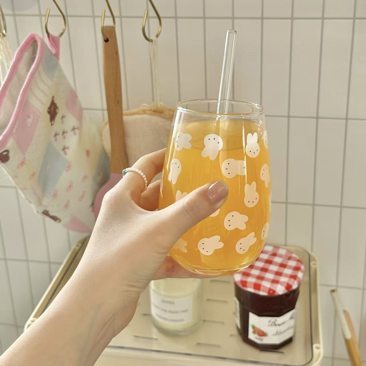 Cute Miffy Rabbit Printed Glas - огляд і ціна Coffee Tea With Milk