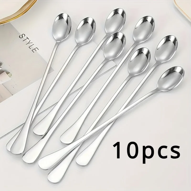 Stainless Steel 1/10pcs Long H - огляд і ціна Coffee Tea And Sugar Set
