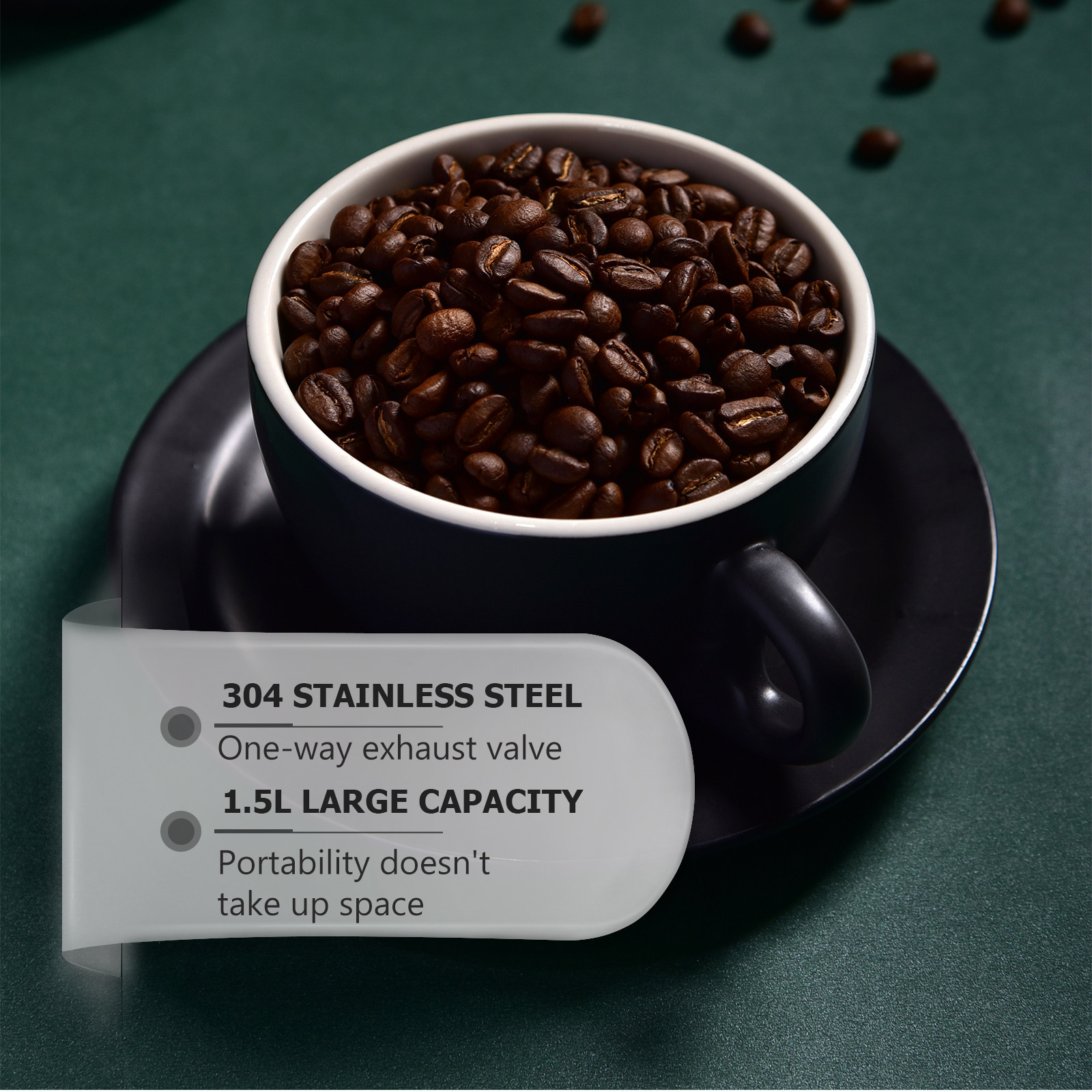 1Pcs Coffee Bean Storage Conta - огляд і ціна Coffee Tea Sugar