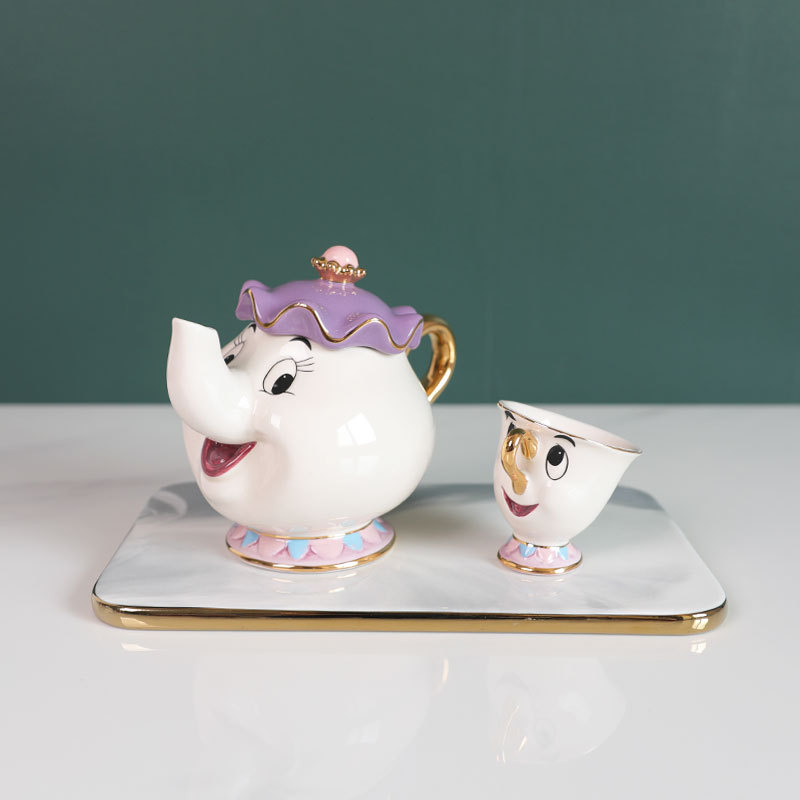 Hot Teapot Cartoon Beauty And  - огляд і ціна Coffee Tea And Sugar Set