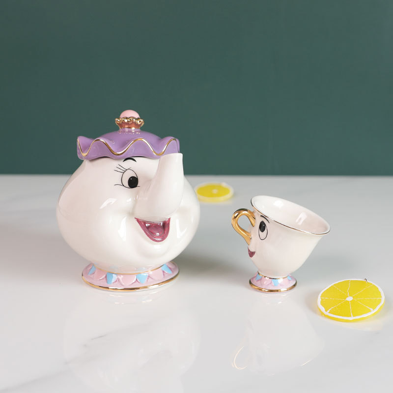 Hot Teapot Cartoon Beauty And  - огляд і ціна Coffee Tea And Sugar Set