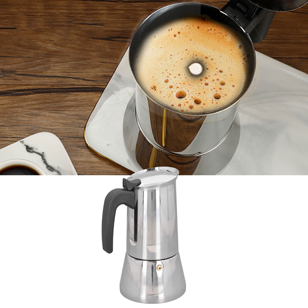 Stainless Steel Moka Pot Large - огляд і ціна Moka Pot Stove