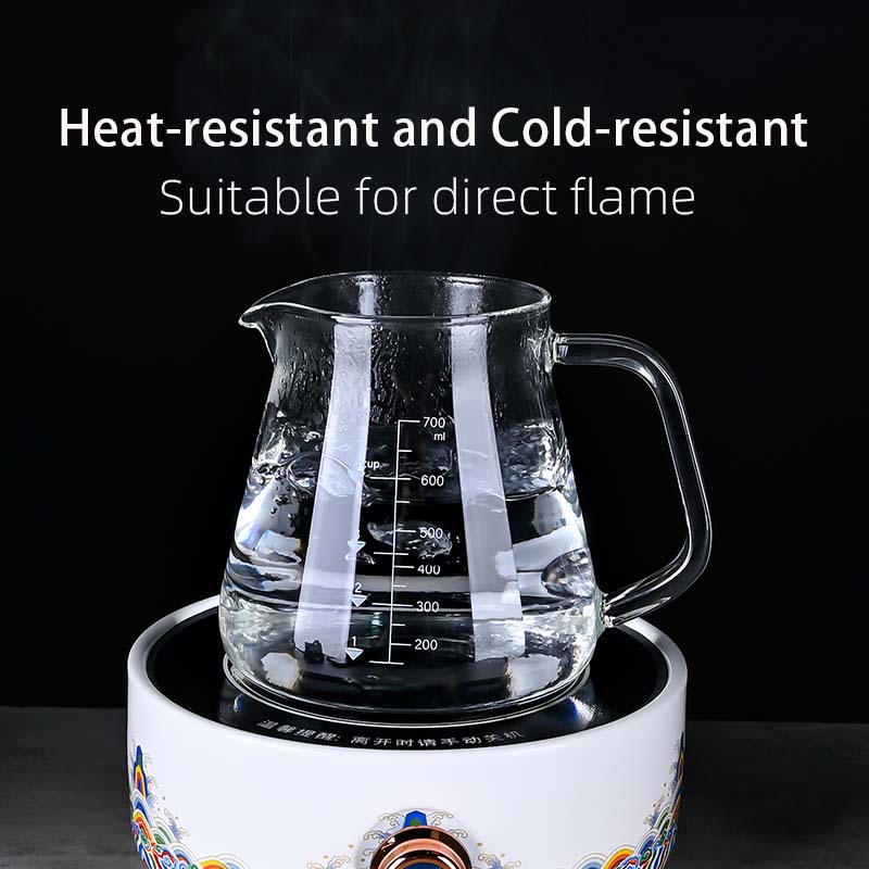 New High Borosilicate 700ml  G - огляд і ціна Coffee Tea And Sugar Set