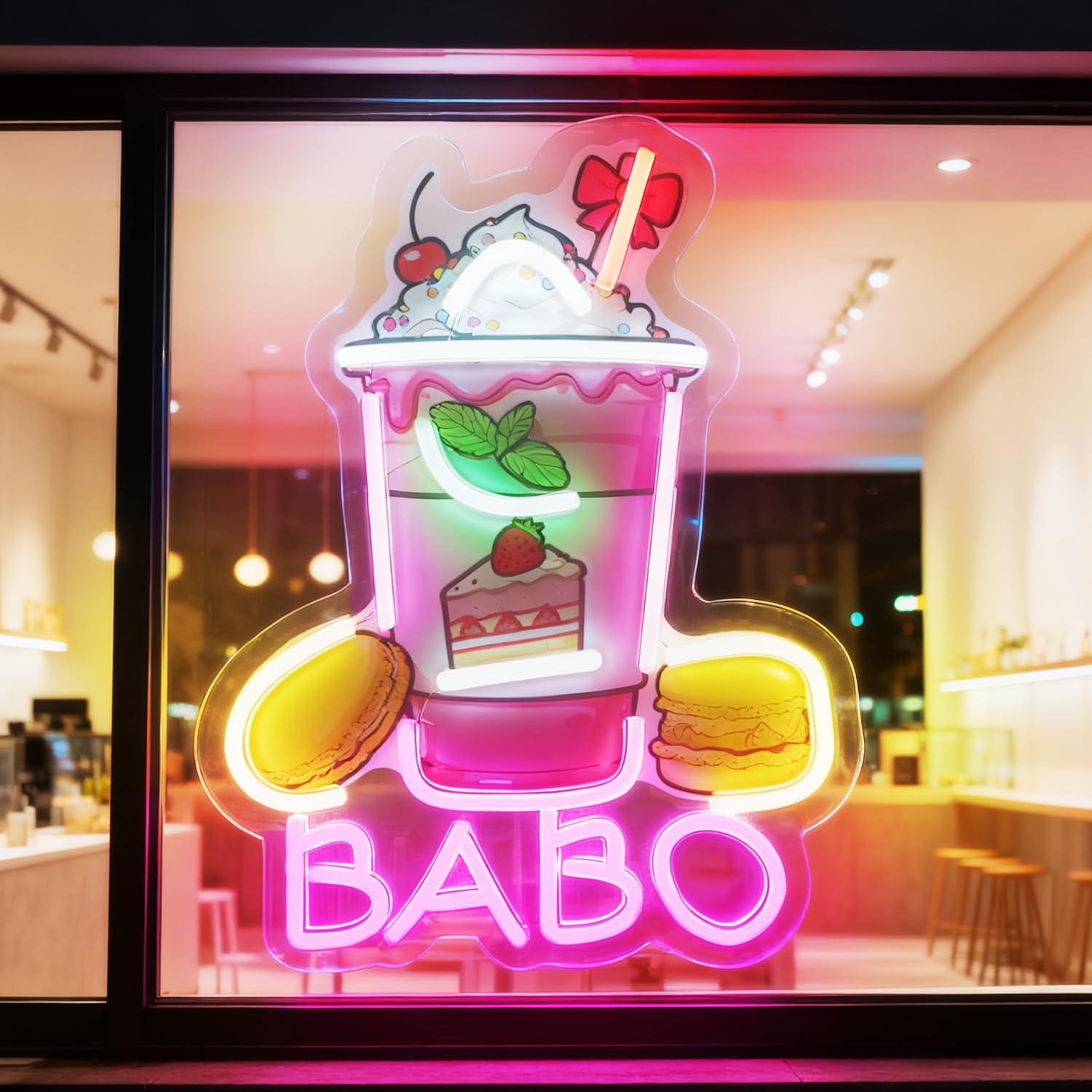 Boba Neon Sign Light Up Bubble - огляд і ціна Coffee Tea & Jane