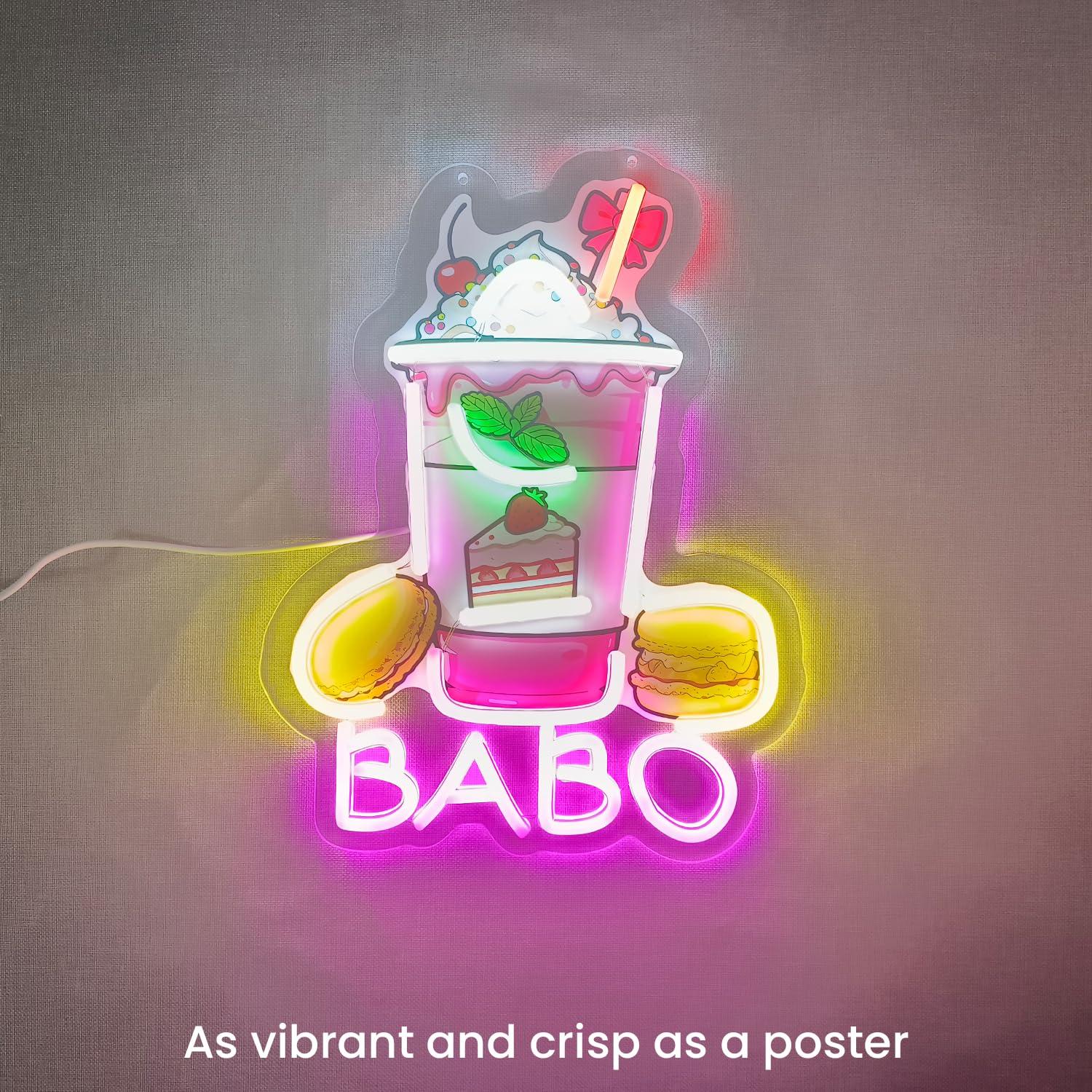 Boba Neon Sign Light Up Bubble - огляд і ціна Coffee Tea & Jane