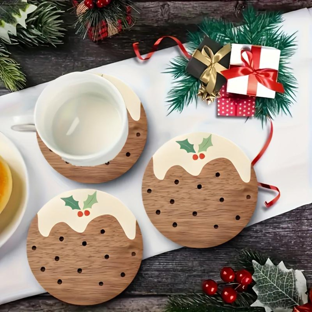 Wooden Cup Coasters Set Puddin - огляд і ціна Coffee Tea And Sugar Set